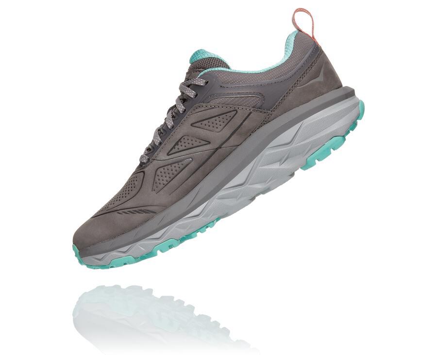 Zapatillas Trail Hoka One One Mujer - Challenger Bajas Gore-Tex - Gris - UHI238540